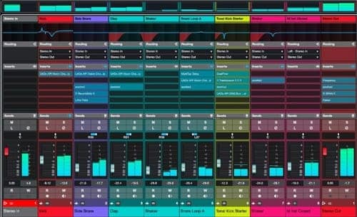 Cubase mixer to manage your music via an audio interface