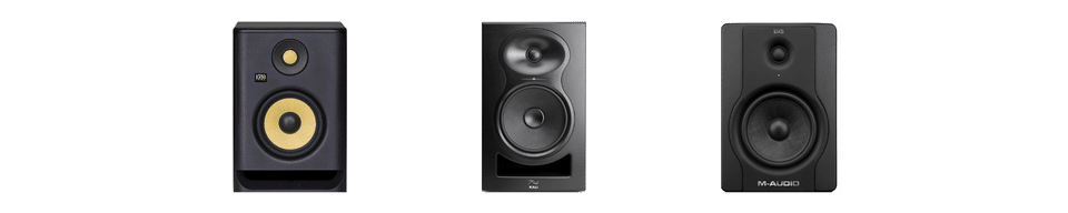 Find the best monitor speakers. Illustration of top budget studio monitors - catch for a tight bass response